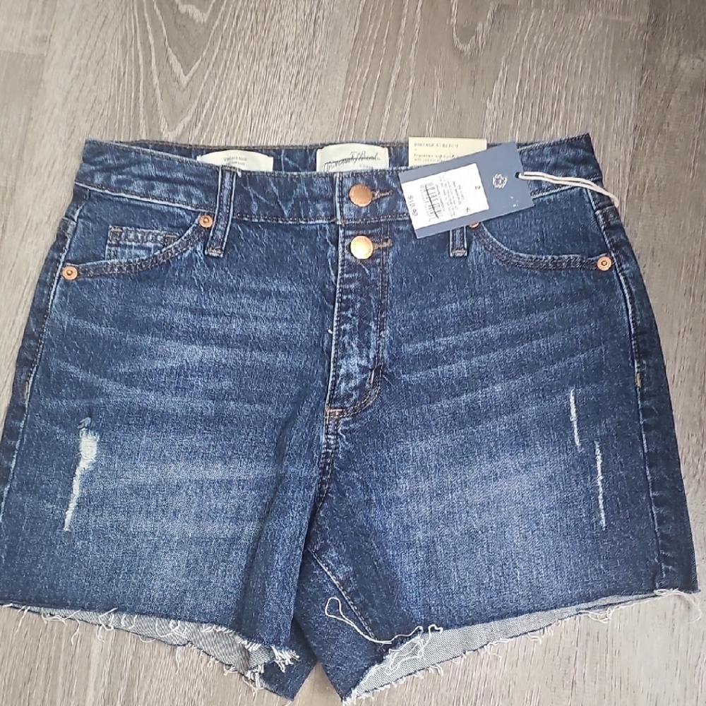 Universal Thread Vintage Midi Shorts Blue Denim Size 2 New